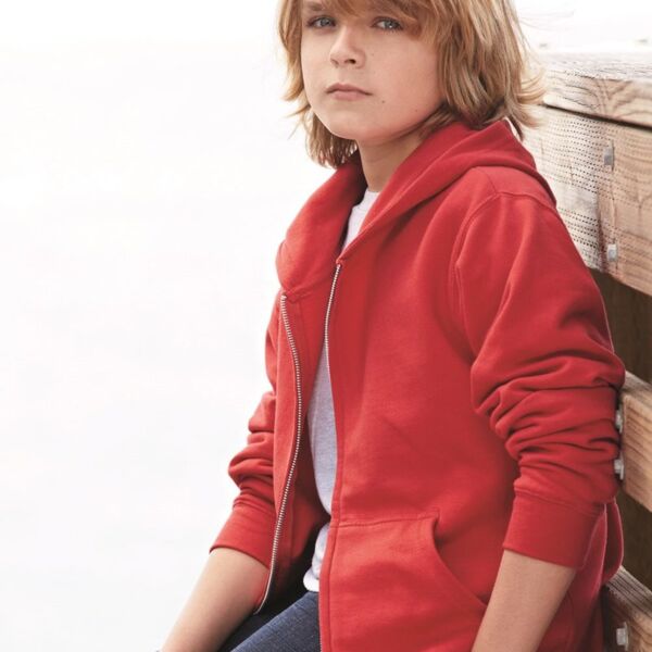 Youth Midweight Hooded Full-Zip Sweatshirt Thumbnail